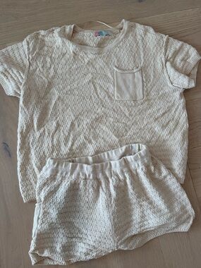 Free People beach Cream Knit Short Set